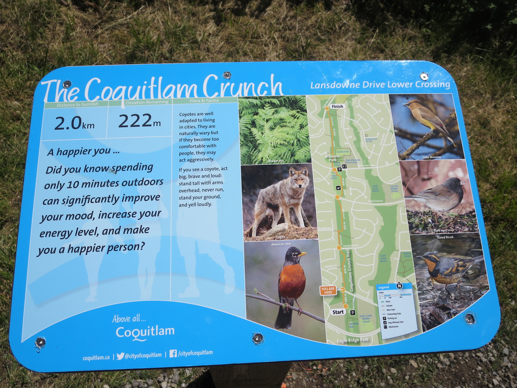 Interpretive Sign on Coquitlama Crunch