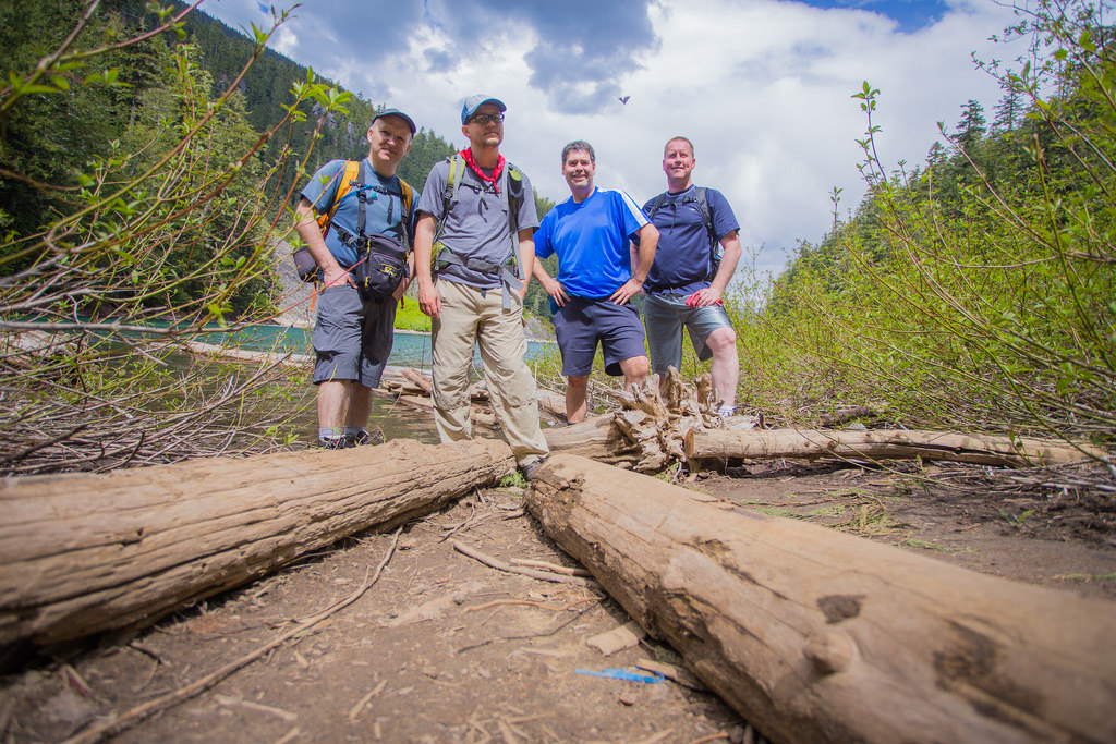 Group photo at Greendrop Lake