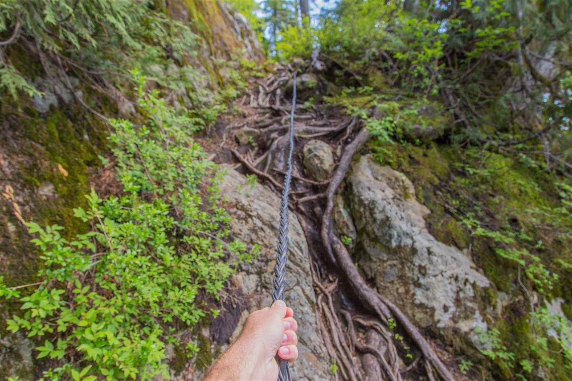 Rope on trail