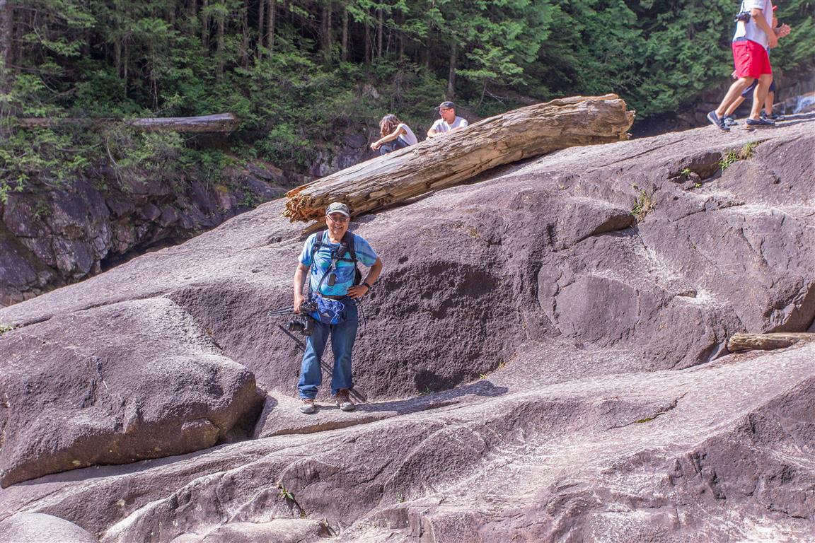 The rocks at the Lower Falls