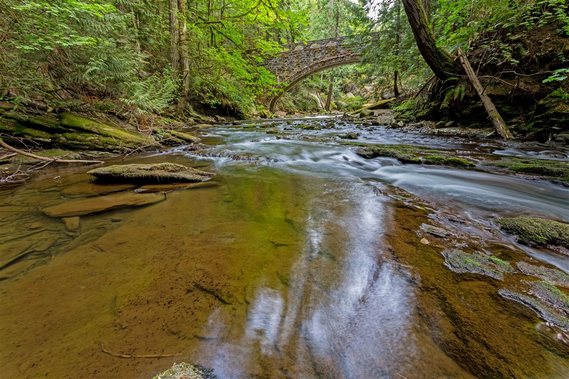 Stream and bridge